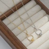 Activity small lock ring diamond necklace for women, sliding lock-shaped pendant, hollowed-out tag, fine chain, light luxury gold collarbone chain necklace details Picture